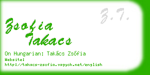 zsofia takacs business card