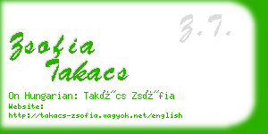 zsofia takacs business card